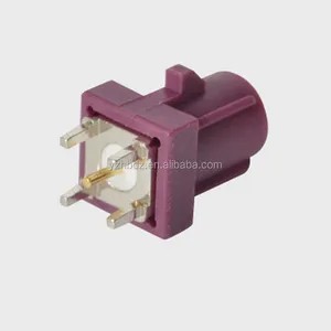 car radio connector Fakra smb Connector For GSM/4G Antenna PCB Fakra Male code D bordeaux violet color Connector