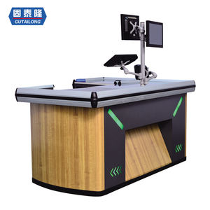 Mostrador de Caja para Supermercado, Estándar para Tiendas de Abarrotes, Metálico, Ligero, Estante de Supermercado, Mesa de <span class=keywords><strong>Cajero</strong></span>, Desmontable - Product Image 1