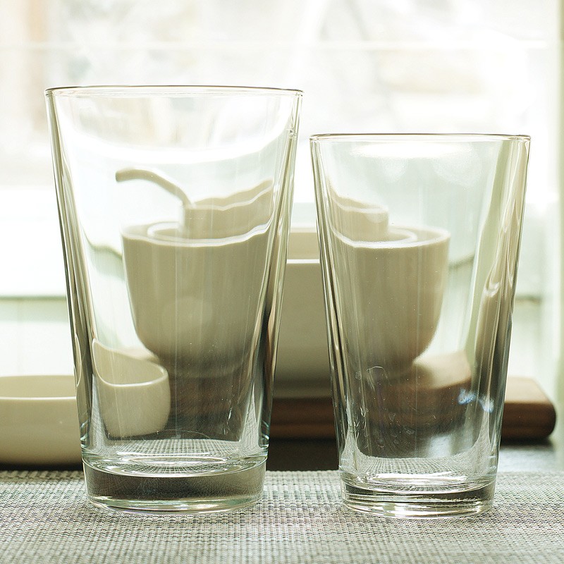 Glassware 16 oz Beer Pint Glass with Etched Logo Clear Beer Glass Cup Couple Cups Glass
