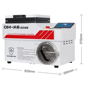 OM K6 edge OCA laminating machine for curved glass unbent flex screen LCD phone repair machine built-in Vacuum bubble remover