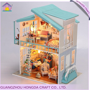 Maisons de poupées miniatures Villa Toys pour filles, château de maison de poupée miniature à faire soi-même, maison de poupée miniature faite à la main, jouets pour enfants - Product Image 2