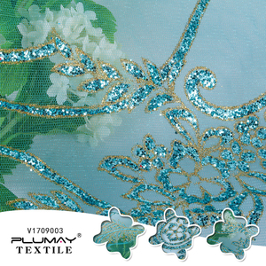 Shaoxing Keqiao 100%Polyester Digital Printing <strong>Glitter</strong> Sequin Foil Mesh <strong>Fabric</strong> for Garment - Product Image 3
