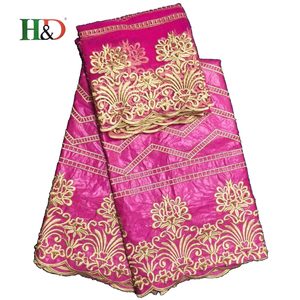 H & D Nouveau Gros Meilleur Coton Broderie Tissu Bazin Riche Africain Tissus De La Chine - Product Image 5