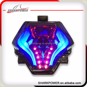 Shark Power-luz trasera led para motocicleta, luz de freno, intermitente, para <span class=keywords><strong>yamaha</strong></span> r3/r25/mt-03/mt-07/mt-25 LC150 - Product Image 3