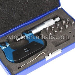 Qlr Schroefdraad Meauring Buiten Micrometer Met Aambeelden In Fiited Case - Product Image 3