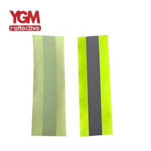 Nhà Máy Tùy Chỉnh Ánh Sáng Cao Truyền Nhiệt Fluo Màu Vàng Màu Xanh Lá Cây Băng Phản Quang Băng Vải Cảnh Báo Dải Cho An Toàn Quần Áo - Product Image 3