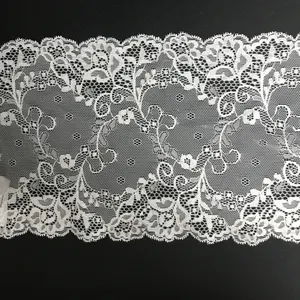 Nylon elastischen spitzenbesatz strecke lingerie spitze chantilly lace trim