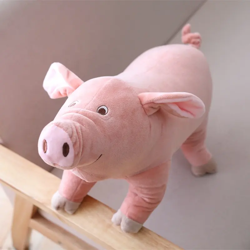 प्यारा कार्टून सुअर आलीशान खिलौना peluche पशु शिष्ट सुअर गुड़िया गुलाबी सुअर भरवां आलीशान नरम खिलौना