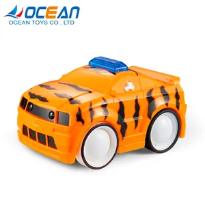 Bambini mini arancione RC ruote a raggi infrarossi giocattolo auto con il volante