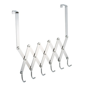 Crochet de <span class=keywords><strong>porte</strong></span> pliable matériau métallique sur la <span class=keywords><strong>porte</strong></span>, support de suspension d'articles divers à l'extérieur Six crochets crochet de manteau <span class=keywords><strong>porte</strong></span>-serviettes - Product Image 3