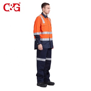 Giacca e Pantaloni Ignifughi Arancioni Abbigliamento da Lavoro 150g/m Nomex e Lenzing FR Misto - Product Image 2