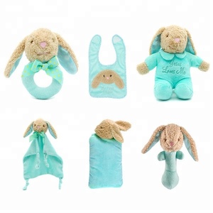 Bộ 6 Món Quà Cho Bé Sơ Sinh Bộ Chăn Bông Mềm Mại Mềm Mại Cho Bé Thỏ Thỏ Tai Dài Bằng Nhung Lông - Product Image 2