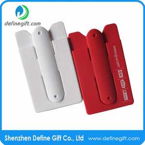 <span class=keywords><strong>Porte</strong></span>-cartes collant en silicone avec logo personnalisé pour téléphone portable - Product Image 5