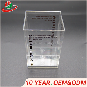 Promocional cuadrado jalea vasos de plástico al por mayor <span class=keywords><strong>el</strong></span> mini plástico postre - Product Image 2