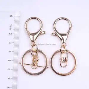 Alloy Lobster Clasp Swivel Lanyard Snap Hook with Key Ring