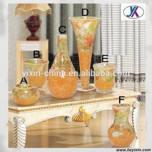 Cristal de Bohemia anticuario barato mosaico de vidrio florero venta al por mayor - Product Image 2