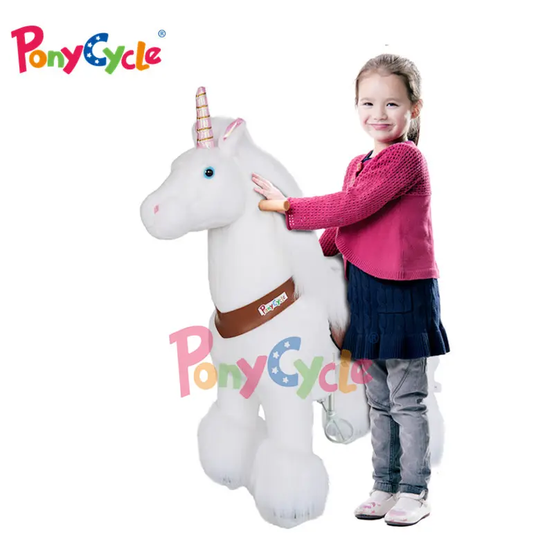 Ponycycle เดินของเล่น Unicorn Plush สัตว์ Ride