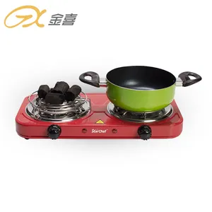 JX-6245B Excellent Quality 나선형 Stainless Steel 난방 요 소 DC 2 Burner 전기 스토브 핫 판