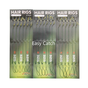 18 pièces/sac ligne enduite <span class=keywords><strong>carpe</strong></span> pêche Leader cheveux plates-formes avec large Gape <span class=keywords><strong>carpe</strong></span> crochets Anti-enchevêtrement plate-forme manchon - Product Image 1
