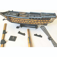 Modèle de bateau HMS Victory, kit de construction de bateau miniature, puzzle 3D en papier fait main, jouet éducatif DIY Union World, pour les enfants de 0 à 24 mois