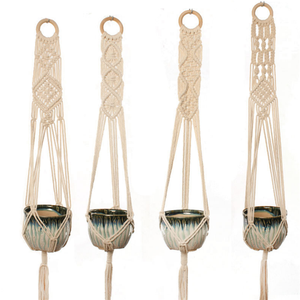 DaiRui Decorativa Macramé Planta Cabides, Boho Macramé Wall Flower Pot Titular para Decoração Para Casa