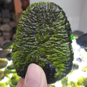 Fantasy Semi Precious Moldavite Stones For Jewelry Loose Gemstone