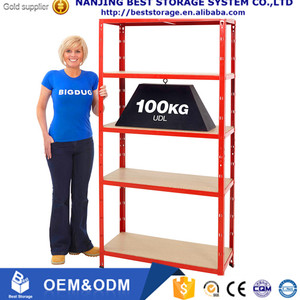 מחוררת זווית סוג אור החובה מתכת אחסון מדף מדף ISO9001 CE סטנדרטי - Product Image 2