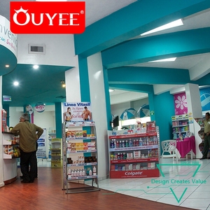 Étagère murale moderne en velour, pour magasin de <span class=keywords><strong>pharmacie</strong></span>, présentoir d'exposition, Design de <span class=keywords><strong>vitrine</strong></span> - Product Image 4