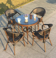 Ensemble de table et chaise en verre pour l'extérieur, nouveau produit, offre spéciale