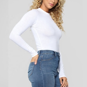 Las mujeres es bastante cuerpo con jaula detalle de manga larga <span class=keywords><strong>Mono</strong></span> <span class=keywords><strong>Blanco</strong></span> - Product Image 2
