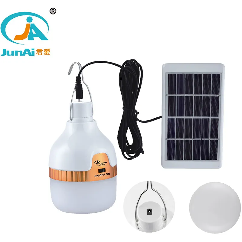 Ampoule led rechargeable solaire haute puissance, garantie 1 an, modèle no. JA-899A