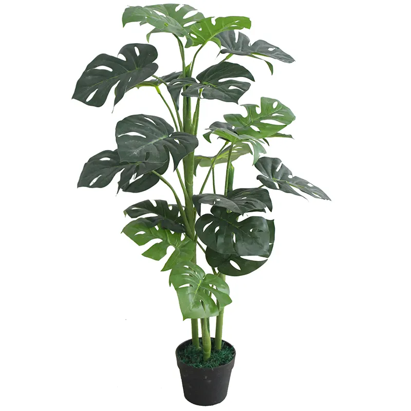 Real Touch Künstliche Monstera Deliciosa Pflanzen Blatt zweig Faux Tropical Foliage für Home Market Garden Dekoration