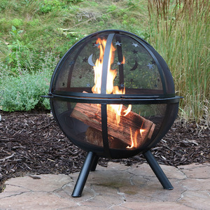 Foyer à bûches pliable <span class=keywords><strong>en</strong></span> <span class=keywords><strong>fonte</strong></span> <span class=keywords><strong>de</strong></span> fer corten <span class=keywords><strong>de</strong></span> qualité supérieure, <span class=keywords><strong>de</strong></span> style classique, pour l'extérieur, <span class=keywords><strong>de</strong></span> 30 pouces, avec <span class=keywords><strong>grille</strong></span> - Product Image 4