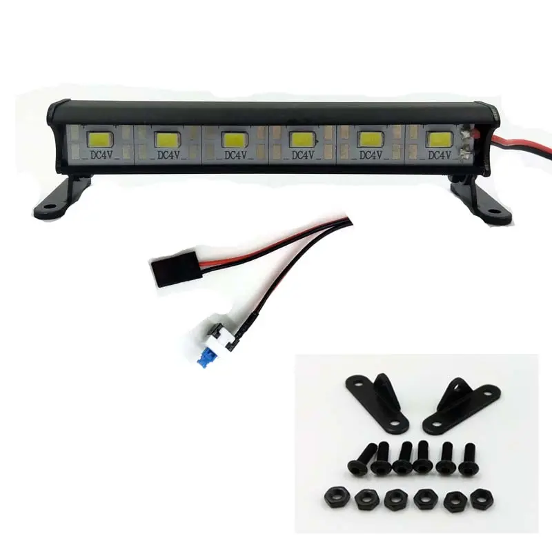 1:10 1/10 RC LIght Bar with 6 Super Bright LEDs Universal Fit Super Bright Black 4x4 LED Light Bar