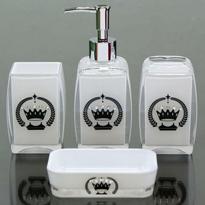 Juego de baño de acrílico cuadrado elegante con diseño de mariposa para Baño - Product Image 6