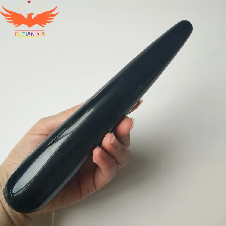 Tự làm phụ nữ thủ dâm đánh bóng Obsidian dương vật bán quý chữa bệnh Đũa Phép pha lê Massager Wand đồ chơi gợi cảm cho phụ nữ quan hệ tình dục người lớn