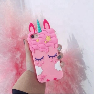 Sevimli <span class=keywords><strong>unicorn</strong></span> silikon kılıf iPhone 6 7 için 8 X