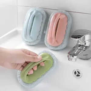 Magic Sponge <strong>Cleaning</strong> <strong>Brush</strong> Decontamination Kitchen Wash Pot <strong>Bathroom</strong> <strong>Tile</strong> <strong>Brush</strong> with Handle - Product Image 1