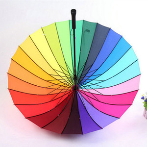 Campione gratuito 24 Pannelli Arcobaleno Golf A Piedi di Lunghezza Lungo Ombrello - Product Image 1