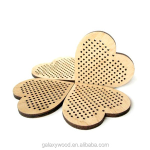 Bán Buôn Tùy Chỉnh Hình Trái Tim Bằng Gỗ <span class=keywords><strong>Cross</strong></span> Stitch Cho Diy Dự Án Và Thủ Công Mỹ Nghệ - Product Image 1