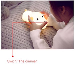 Soft Silicone Baby <strong>Nursery</strong> Lamp USB Rechargeable Brightness Adjustable Timing Function LED Kids Night <strong>Light</strong> - Product Image 4