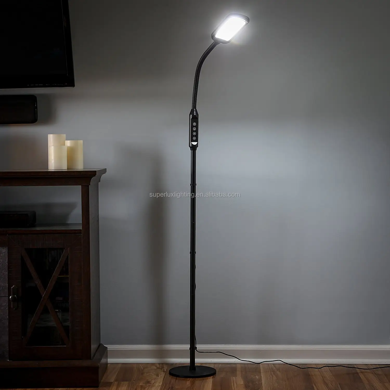 Lampada da terra a LED con collo di cigno flessibile per la casa e l'arredamento dell'ufficio