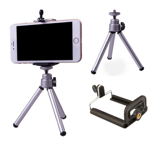 Mini trépied flexible en alliage, support à 2 sections pour projecteur, appareil photo, trépied de bureau en aluminium pour téléphone portable <span class=keywords><strong>Xiaomi</strong></span> - Product Image 1