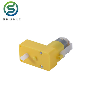 محرك تروس تيار مستمر أصفر مع عجلات بلاستيكية لسيارة لعبة - Product Image 6