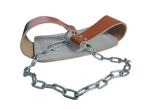 เข็มขัดยกน้ำหนักหนังวัวพร้อมโซ่เหล็กกันลื่นทนทานสำหรับใช้ในยิมสามารถปรับแต่งโลโก้ได้ - Product Image 6