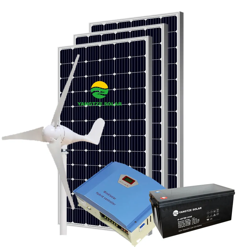 Yangtze free shipping 5kw wind and solar power supply system