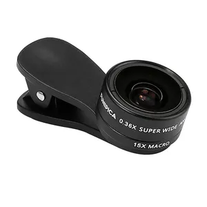 אופנתי אוניברסלי 3 ב 1 רחב זווית מאקרו Fisheye נייד טלפון המצלמה עדשת קיט