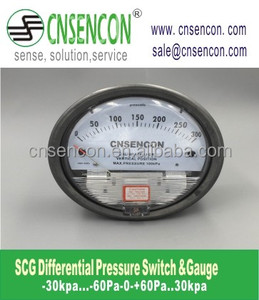 Chất lượng cao không khí khác biệt đo áp suất SCG 0-60PA, 0-250PA, 0-500PA khác biệt công tắc áp suất - Product Image 3