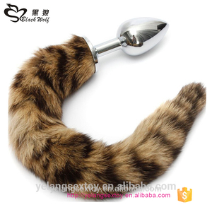 Noir loup sm personnalisé <span class=keywords><strong>cheval</strong></span> <span class=keywords><strong>queue</strong></span> fox tail butt <span class=keywords><strong>plug</strong></span> - Product Image 1