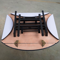 Table pliante carrée ou ronde en métal au design moderne pour hôtels, banquets, restaurants, mariages et écoles